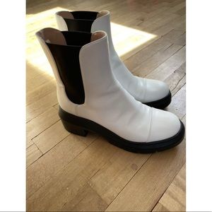 Stuart Weitzman White Booties